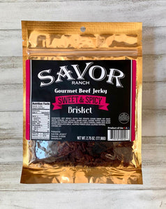 Savor Ranch Gourmet Beef Jerky - 2.75oz Sweet & Spicy Brisket