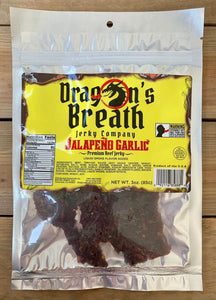 Dragon's Breath Jerky Company - 3oz Jalapeño Garlic Beef