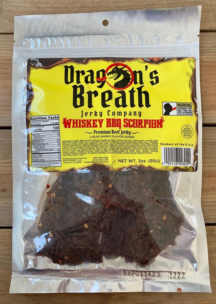 Dragon's Breath Jerky Company - 3oz Whiskey BBQ Scorpion