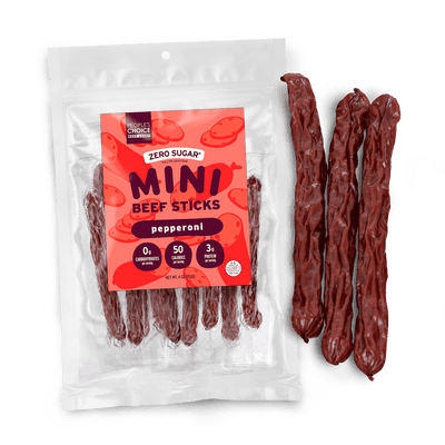 People's Choice Beef Jerky Mini Beef Sticks - Pepperoni