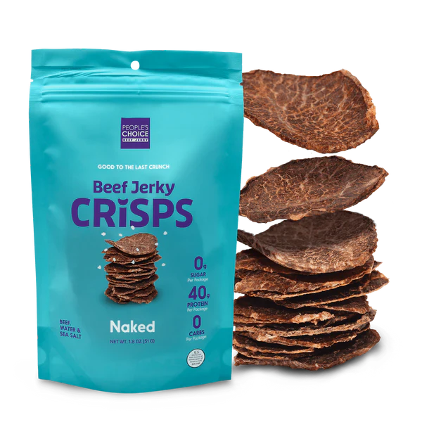 People's Choice Beef Jerky 1.8oz Jerky Crisps - Naked