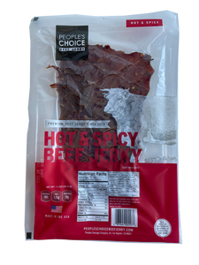 People's Choice Classic Slab Beef Jerky Hot & Spicy (Individually Wrapped 15ct)