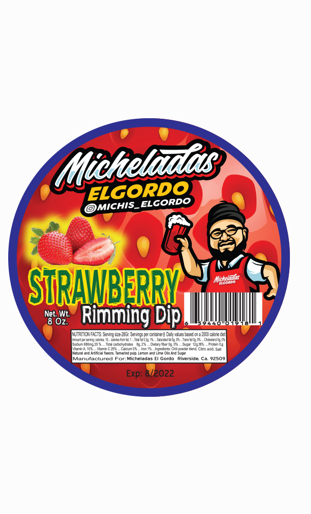 Micheladas El Gordo - 8oz Rimming Dip - Strawberry